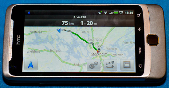 Google Maps Navigation på min HTC Desire Z Google Maps Navigation på min HTC Desire Z