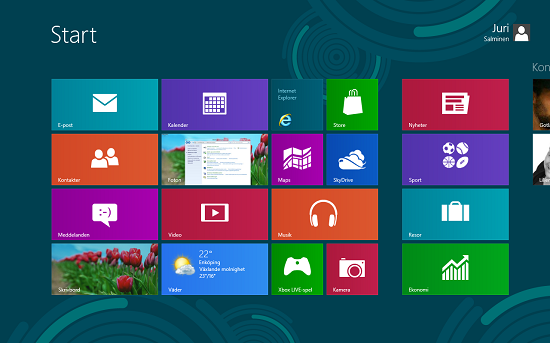 Gränssnittet Metro i Windows 8 Gränssnittet Metro i Windows 8