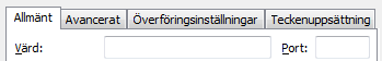 Ange adressen till FTP-servern under fältet Värd Ange adressen till FTP-servern under fältet Värd