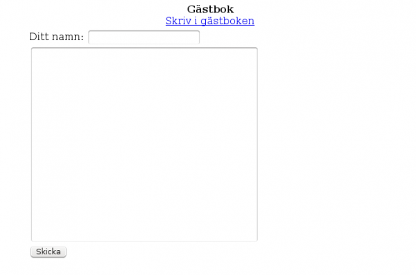 Så här ser vår gästbok ut Så här ser vår gästbok ut