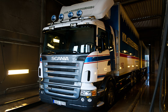 Scanias tvätthall i Kallhäll Scanias tvätthall i Kallhäll
