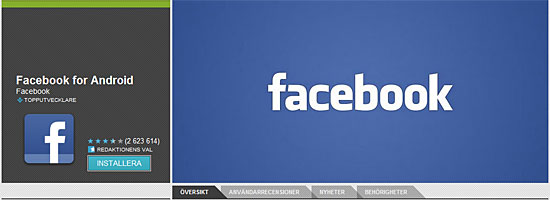 Facebook for Android har rättigheter att läsa och skriva SMS Facebook for Android har rättigheter att läsa och skriva SMS